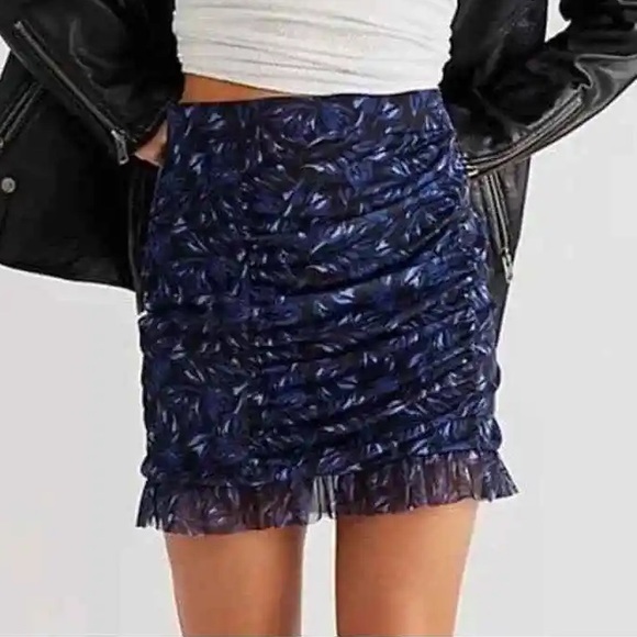 FREE PEOPLE Romi Mesh Mini Skirt - Picture 1 of 5